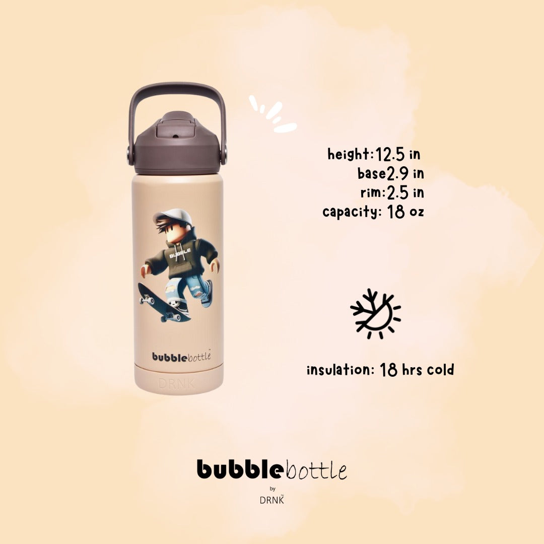 Bubblebottle Sigma - Insulated Kids Water Bottle (18oz / 550ml)