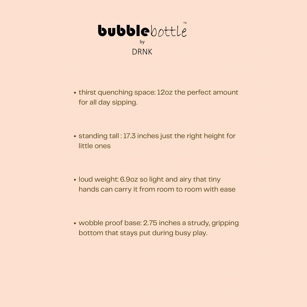 Bubblebottle Cloud - Silicone Kids Water Bottle (12oz / 350ml)