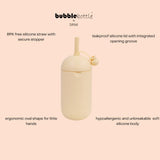 Bubblebottle Cream - Silicon kids water bottle  (350 ml)