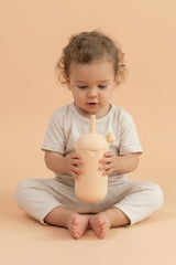 Bubblebottle Cream - Silicon kids water bottle  (350 ml)