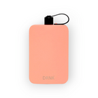 Coral Pink DRNK Slim flat stainless steel water bottle, front view