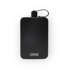 Graphite Black DRNK Slim flat stainless steel water bottle, front view
