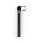 Graphite Black DRNK Slim flat stainless steel water bottle, side view