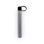Gunmetal Grey DRNK Slim flat stainless steel water bottle, side view