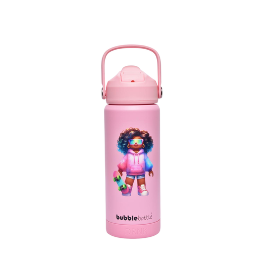 Bubblebottle Neon - Insulated Kids Water Bottle (18oz / 550ml)