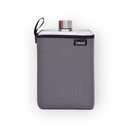 Slim Tritan Flat Water Bottle with Slate sleeve