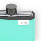 Tiffany DRNK Slim flat Tritan plastic water bottle with tiffany sleeve, cap detail