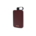 Truffle Peach DRNK Slim flat stainless steel water bottle, angled view